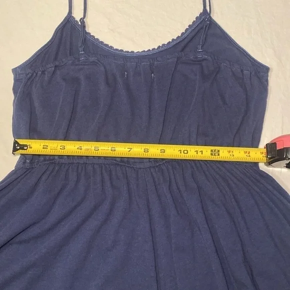American Eagle Outfitters Women's Navy Romper with Lace Trim Size Large NWOT - Picture 8 of 10